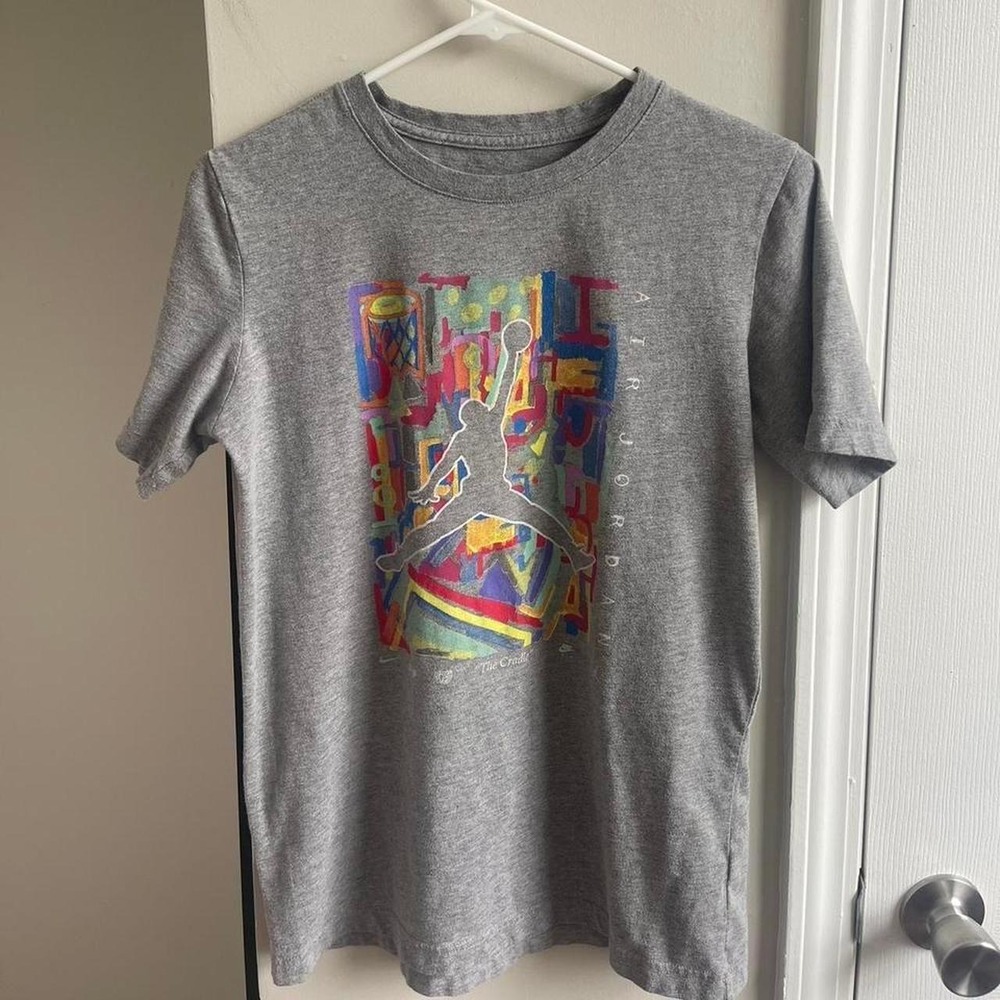 Nike Air Jordan Youth XL Gray The Cradle Jumpman Graphic T-Shirt